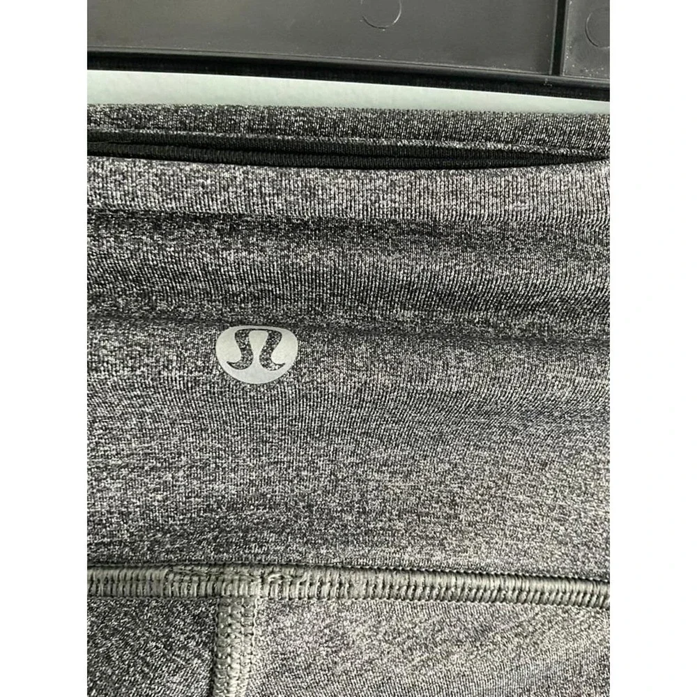 Lululemon Size 2 Heathered Black Charcoal Gray High Rise Full Length Leggings